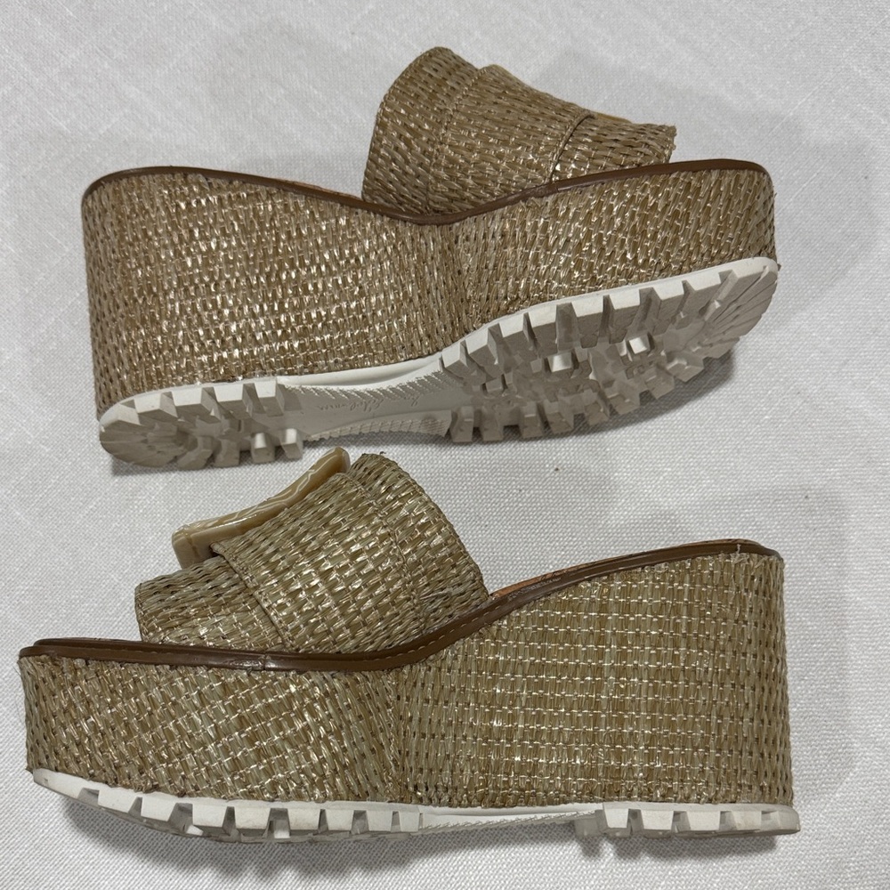 Sam Edelman Olive Woven Slide Sandals with Pearlized Buckles - Picture 2 of 8